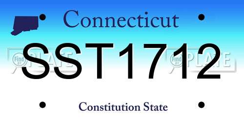SST1712 Connecticut License Plate