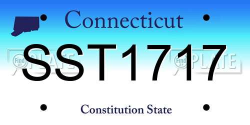 SST1717 Connecticut License Plate