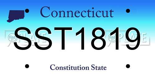 SST1819 Connecticut License Plate