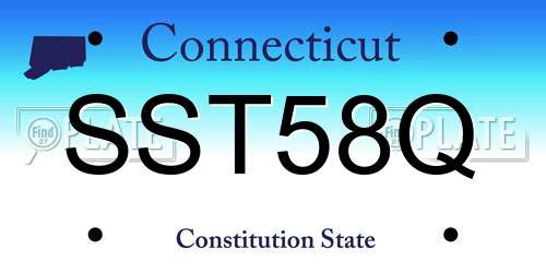 SST58Q Connecticut License Plate