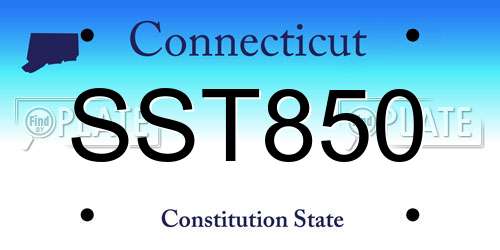 SST850 Connecticut License Plate