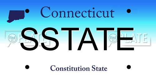 SSTATE Connecticut License Plate