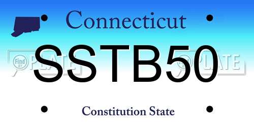 SSTB50 Connecticut License Plate