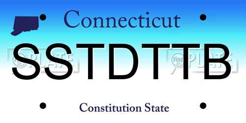 SSTDTTB Connecticut License Plate
