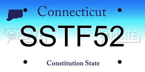 SSTF52 Connecticut License Plate