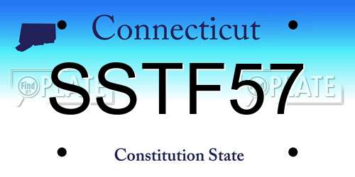 SSTF57 Connecticut License Plate