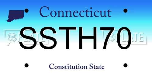 SSTH70 Connecticut License Plate