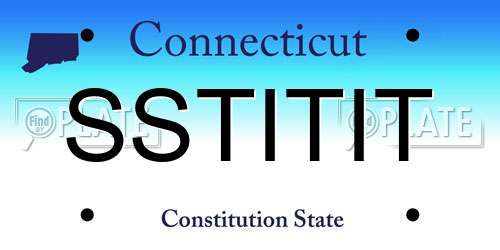 SSTITIT Connecticut License Plate