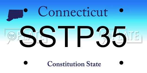 SSTP35 Connecticut License Plate