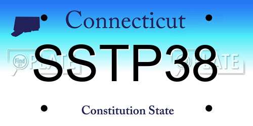SSTP38 Connecticut License Plate