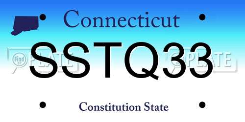 SSTQ33 Connecticut License Plate