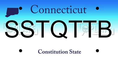 SSTQTTB Connecticut License Plate