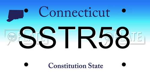 SSTR58 Connecticut License Plate