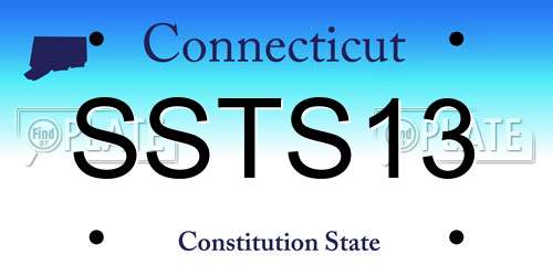 SSTS13 Connecticut License Plate