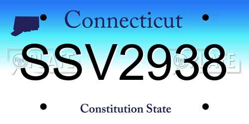 SSV2938 Connecticut License Plate