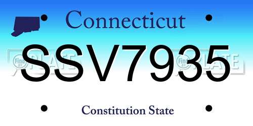 SSV7935 Connecticut License Plate