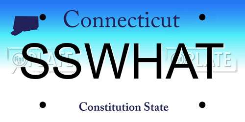 SSWHAT Connecticut License Plate
