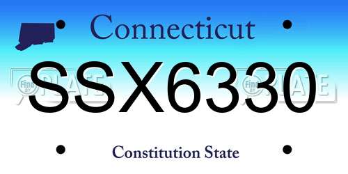 SSX6330 Connecticut License Plate