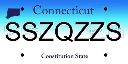 SSZQZZS Connecticut License Plate