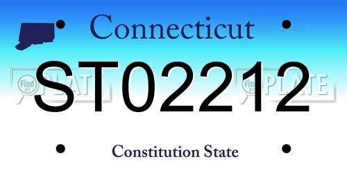 ST02212 Connecticut License Plate