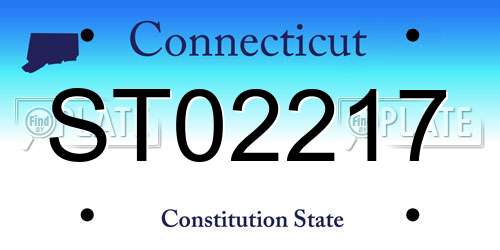 ST02217 Connecticut License Plate