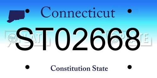 ST02668 Connecticut License Plate
