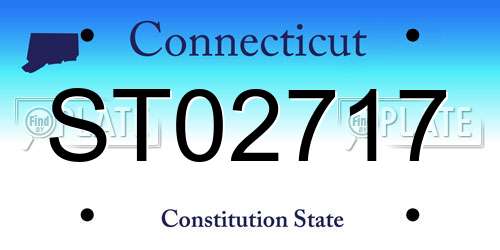 ST02717 Connecticut License Plate