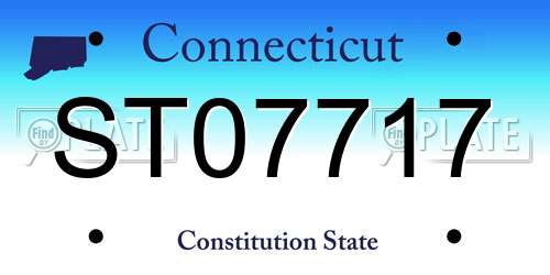 ST07717 Connecticut License Plate