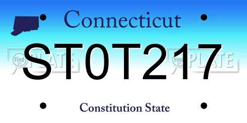 ST0T217 Connecticut License Plate