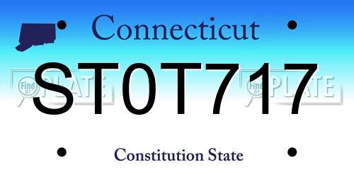 ST0T717 Connecticut License Plate