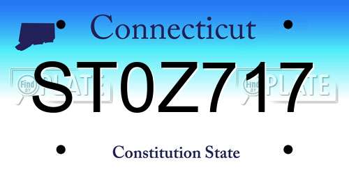 ST0Z717 Connecticut License Plate