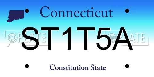 ST1T5A Connecticut License Plate