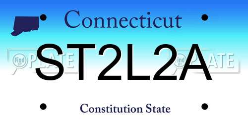 ST2L2A Connecticut License Plate