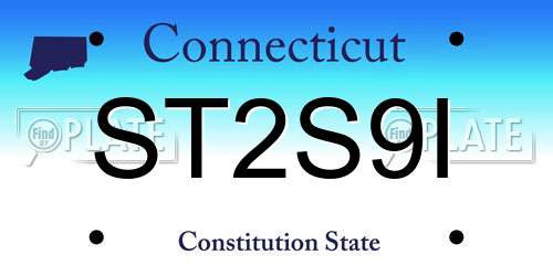 ST2S9I Connecticut License Plate