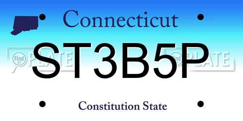 ST3B5P Connecticut License Plate