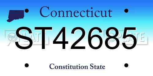 ST42685 Connecticut License Plate