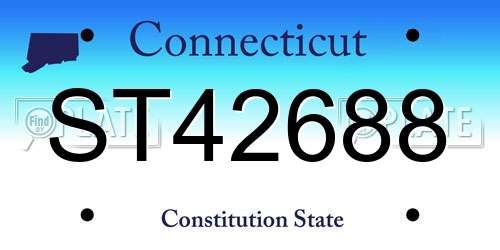 ST42688 Connecticut License Plate