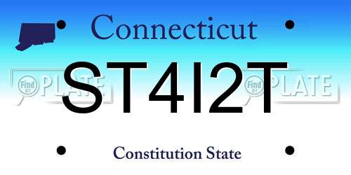 ST4I2T Connecticut License Plate