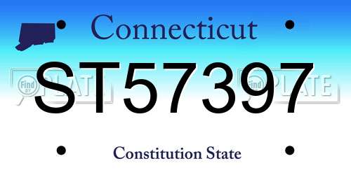 ST57397 Connecticut License Plate