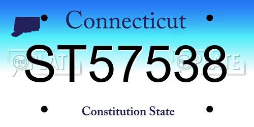 ST57538 Connecticut License Plate