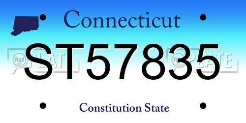 ST57835 Connecticut License Plate