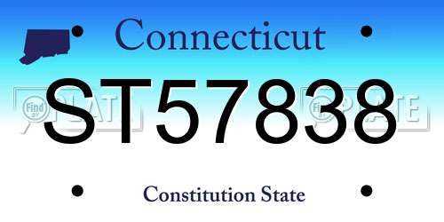 ST57838 Connecticut License Plate