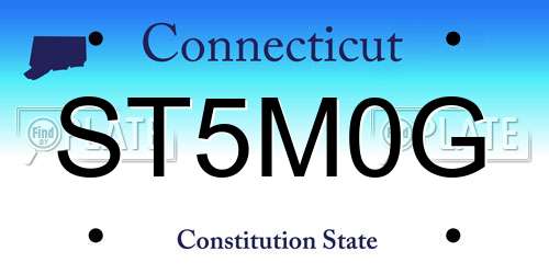 ST5M0G Connecticut License Plate