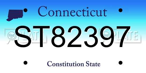 ST82397 Connecticut License Plate