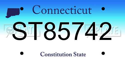 ST85742 Connecticut License Plate