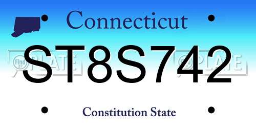 ST8S742 Connecticut License Plate