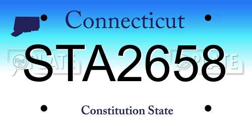STA2658 Connecticut License Plate