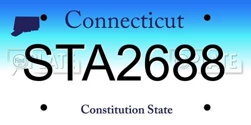 STA2688 Connecticut License Plate