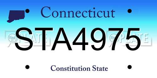 STA4975 Connecticut License Plate