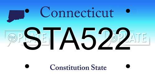 STA522 Connecticut License Plate